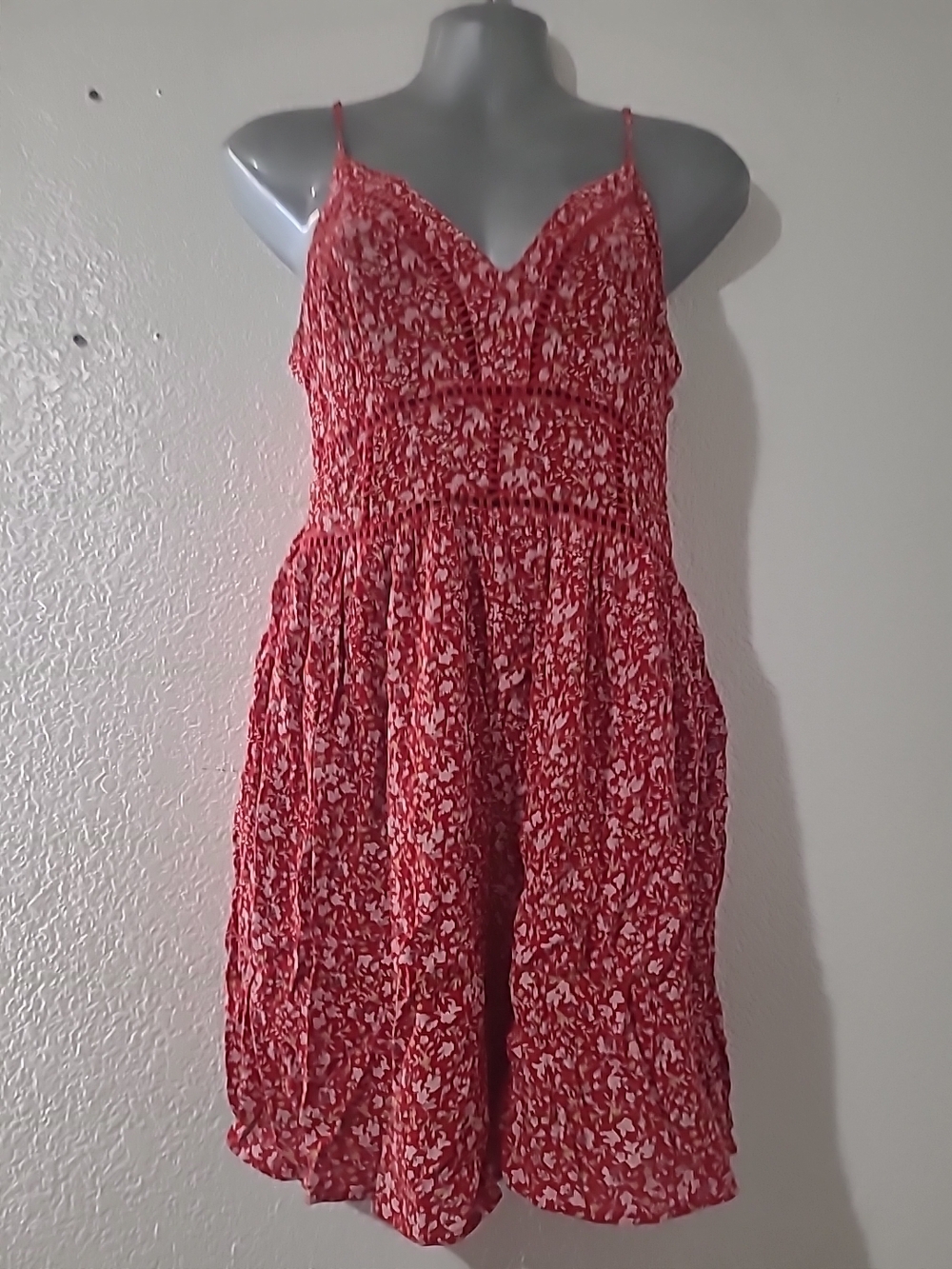 American Eagle Outfitters Red Floral Dress